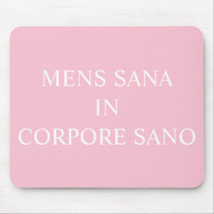 Tapis De Souris Un Esprit Sain Dans Un Mat Sain De Souris - Rose