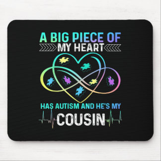 Tapis De Souris Un gros morceau Mon coeur a l'autisme et c'est mon