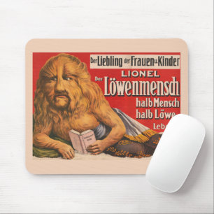 Tapis De Souris Un Homme Avec Tête Lion Lecture Shakespeare, 1913.