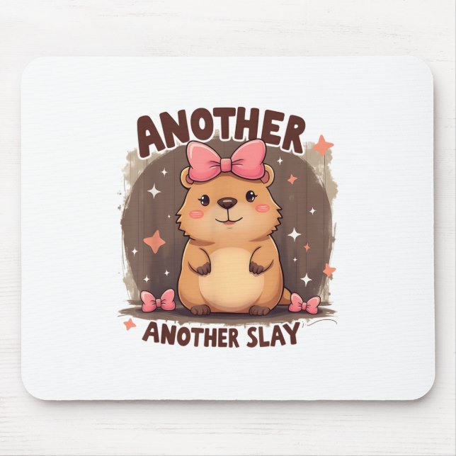 Tapis De Souris Un Jour De Plus Cute Capybara Lover Rose (Devant)