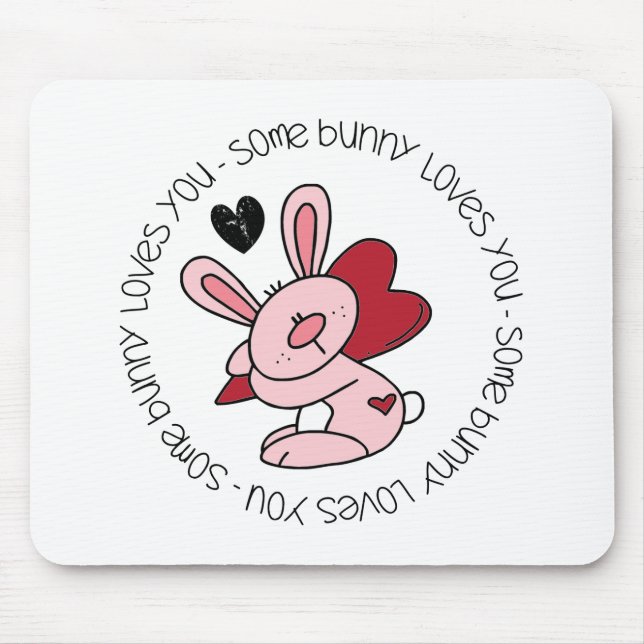 Tapis De Souris Un Lapin T'Aime (Devant)