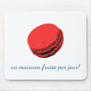 Tapis De Souris un macaron fraise par jour !