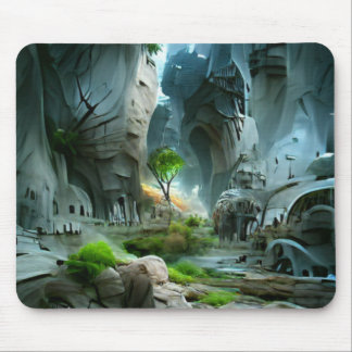 Tapis De Souris Un monde d'Imaginaires Paysage Ville