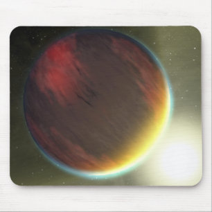 Tapis De Souris Un nuageux Jupiter-comme la planète qui orbite