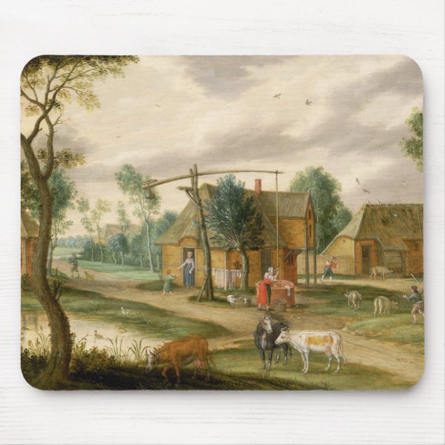 Tapis De Souris Un paysage de village (Devant)