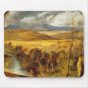 Tapis De Souris Un paysage des montagnes, c.1825-35 (huile à bord