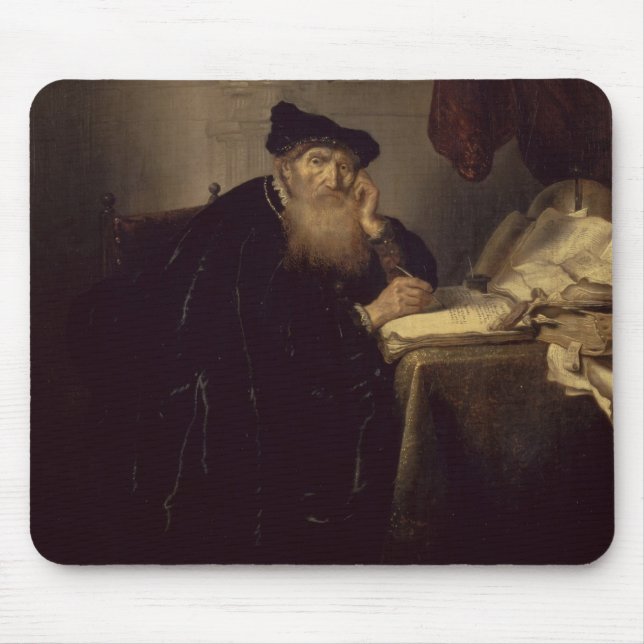 Tapis De Souris Un philosophe, 1635 (huile sur le panneau) (Devant)