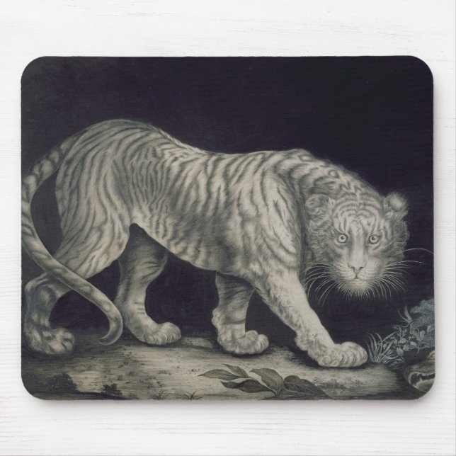 Tapis De Souris Un tigre de vagabondage (crayon sur le papier) (Devant)