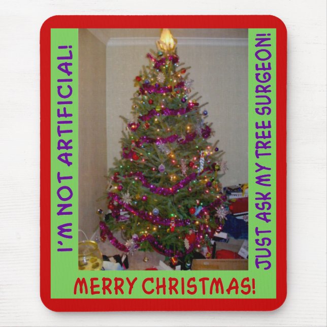 Tapis De Souris Un véritable arbre de Noël (Devant)