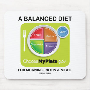 Tapis De Souris Une alimentation équilibrée pour le midi et la