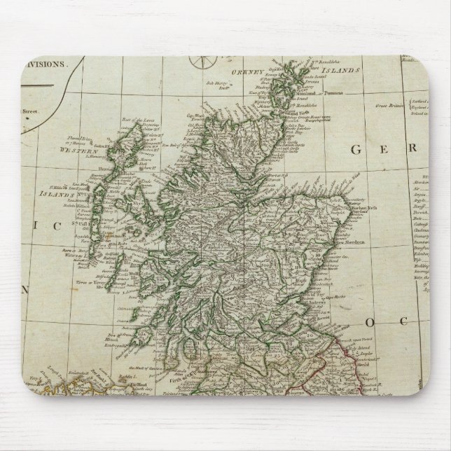 Tapis De Souris Une carte complète des îles britanniques (Devant)