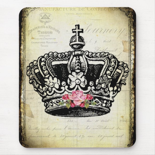 Tapis De Souris une couronne vintage (Devant)
