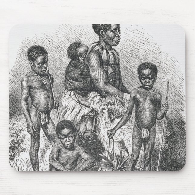 Tapis De Souris Une famille de zoulou de l'histoire de l'humanité (Devant)