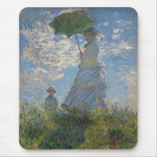 Tapis De Souris Une femme Claude Monet avec un parasol (La promena