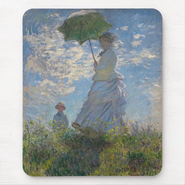 Tapis De Souris Une femme Claude Monet avec un parasol (La promena (Devant)
