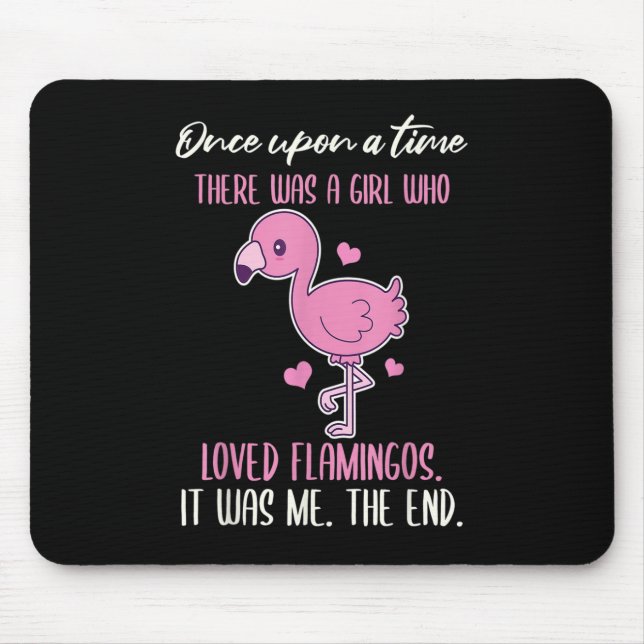 Tapis De Souris Une Fille Aimait Les Flamants roses (Devant)