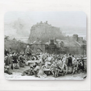 Tapis De Souris Une foule fait la queue pour signer l'engagement