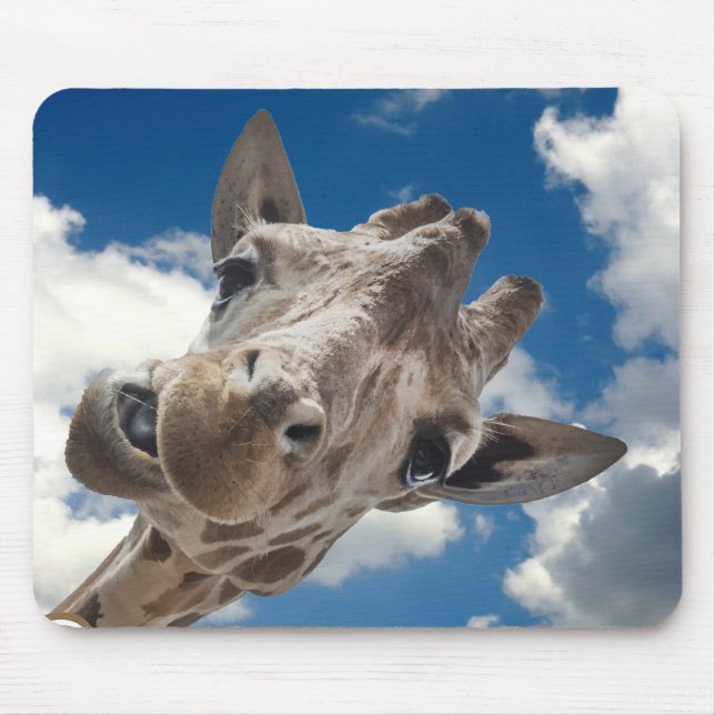 Tapis De Souris Une girafe effrontée avec l'attitude (Devant)