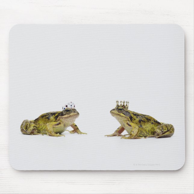 Tapis De Souris une grenouille royale et reine se regardant (Devant)