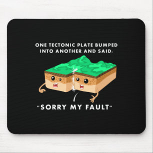 Tapis De Souris Une plaque tectonique est entrée en collision avec