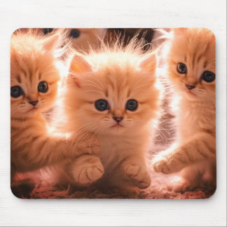 Tapis De Souris Une portée de chatons mignons sur ordinateur porta