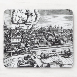 Tapis De Souris Une section d'une carte de Milan, 1640