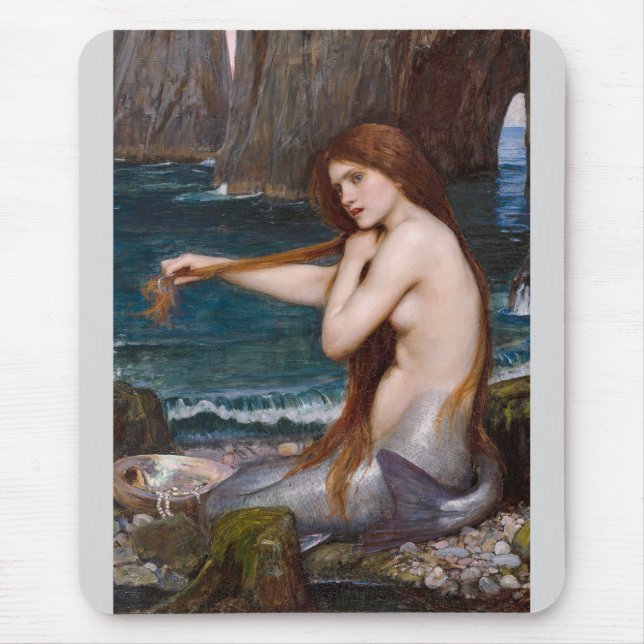 Tapis De Souris Une sirène de John William Waterhouse 1900 CC1041 (Devant)