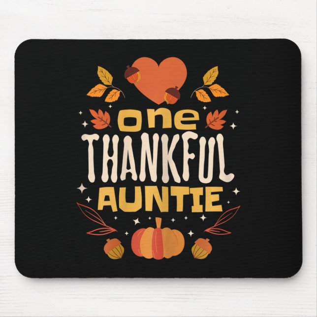 Tapis De Souris Une Tante Remerciée Chute Tante Thanksgiving (Devant)