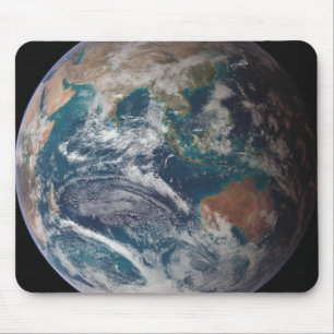 Tapis De Souris Une vue complète de la Terre montrant les données