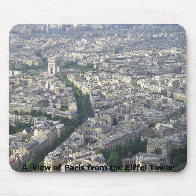 Tapis De Souris Une vue de Paris de Tour Eiffel (Devant)