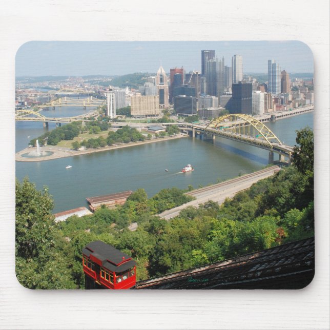 Tapis De Souris Une vue de Pittsburgh du centre de Mt. Washington (Devant)