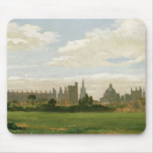 Tapis De Souris Une vue d'Oxford (huile sur le carton à