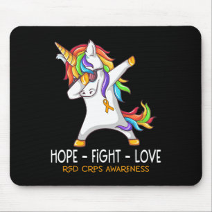 Tapis De Souris Unicorn Dabbing Hope Fight Love RSD RCPS Sensibili