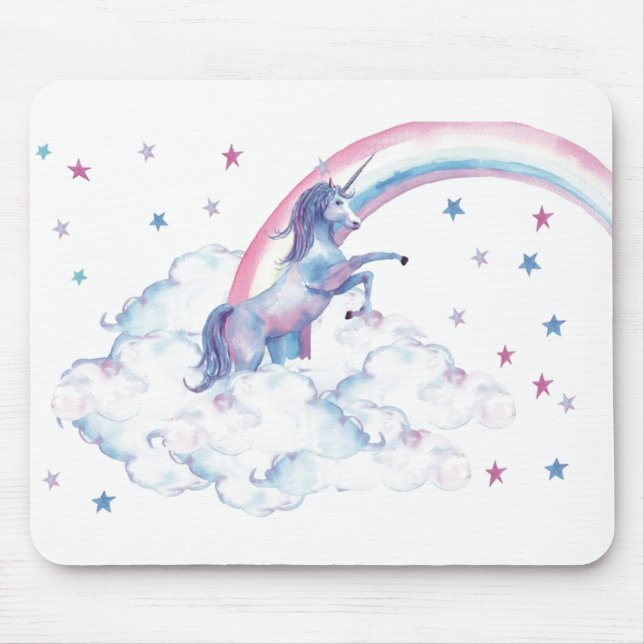 Tapis De Souris Unicorne arc-en-ciel (Devant)