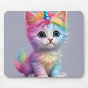 Tapis De Souris Unicorne arc-en-ciel Kitten