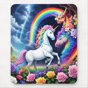 Tapis De Souris Unicorne arc-en-ciel une
