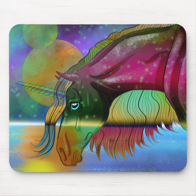 Tapis De Souris Unicorne cosmique 8 (Devant)