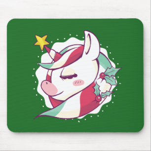 Tapis De Souris Unicorne de Noël