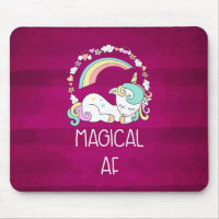 Unicorne humoristique magique AF sur Motif rouge f