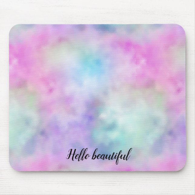 Tapis De Souris Unicorne violet rose Aqua (Devant)