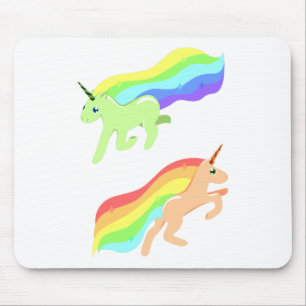 Tapis De Souris Unicornes arc-en-ciel