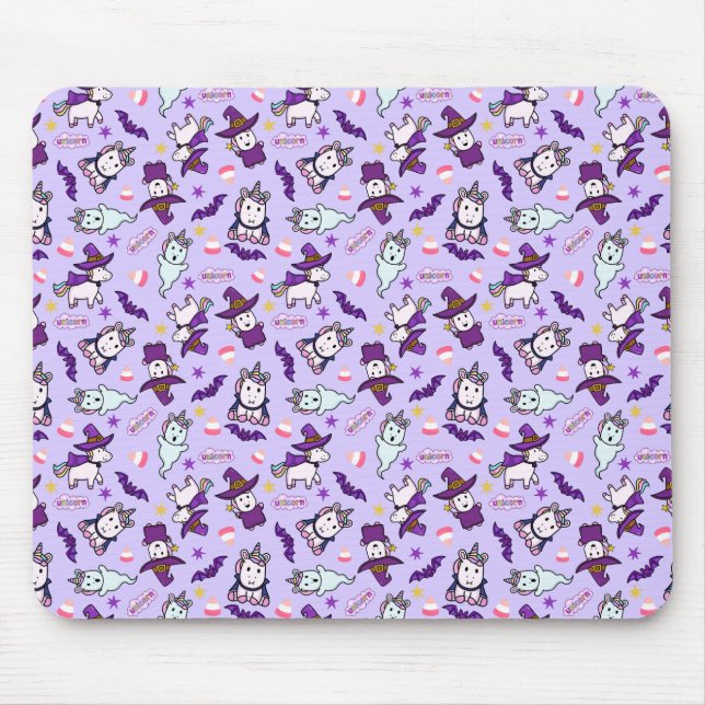 Tapis De Souris Unicornes d'Halloween (Devant)