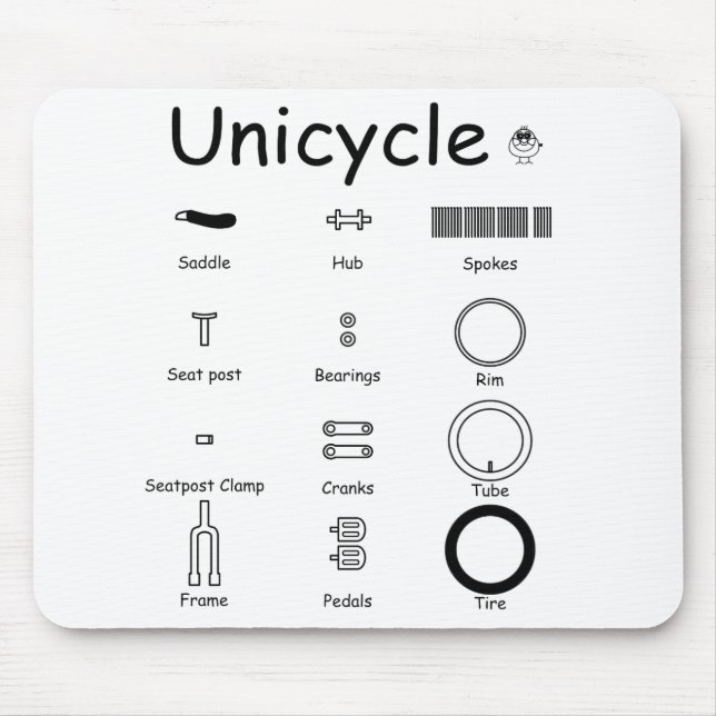 Tapis De Souris Unicycle parts (Devant)