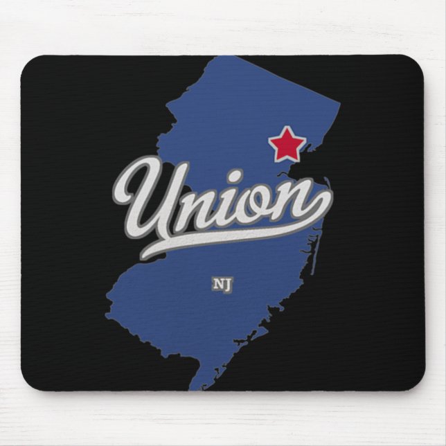 Tapis De Souris Union New Jersey Nj Map  (Devant)