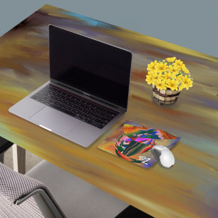 Tapis De Souris Unique Abstrait en marbre coloré Liquide Mousepad