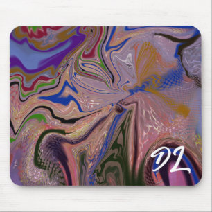 Tapis De Souris Unique Abstrait en marbre coloré Liquide Mousepad