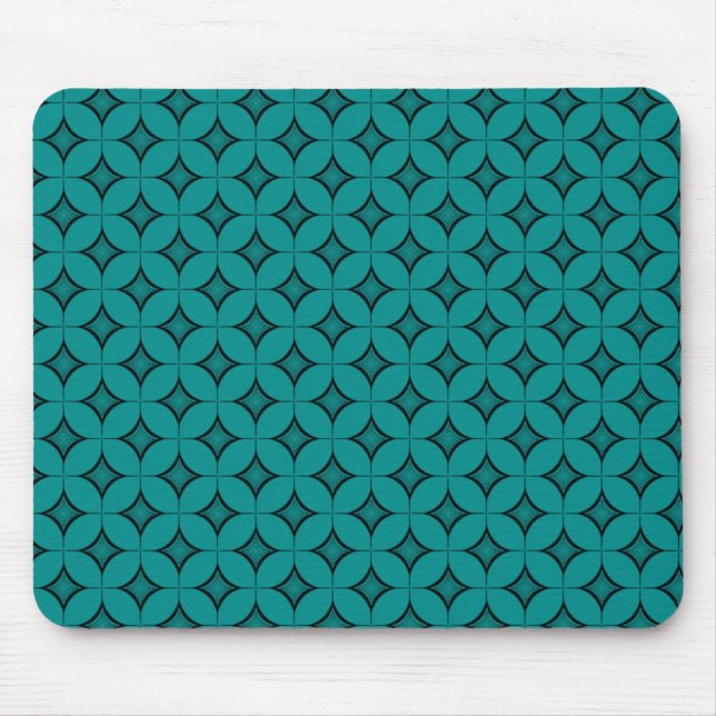 Tapis De Souris Uptown Retro Mousepad, Turquoise (Devant)