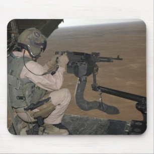 Tapis De Souris US Marine test feu une mitrailleuse lourde M240