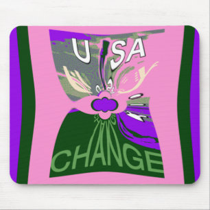 Tapis De Souris USA Change Art Print