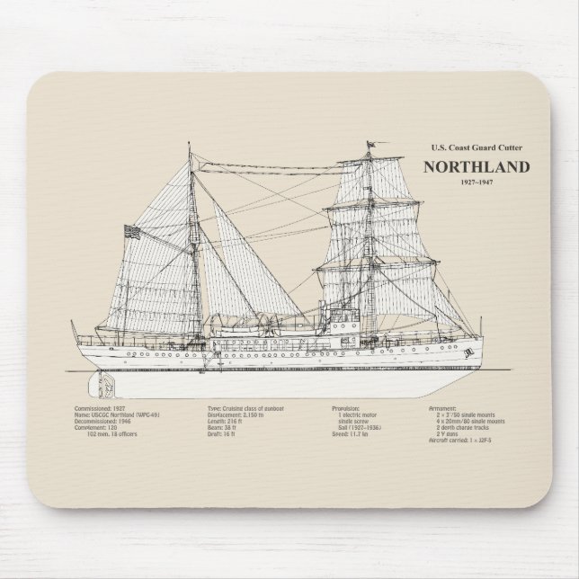Tapis De Souris USCG Cutter Northland wpg-49 - SBD (Devant)